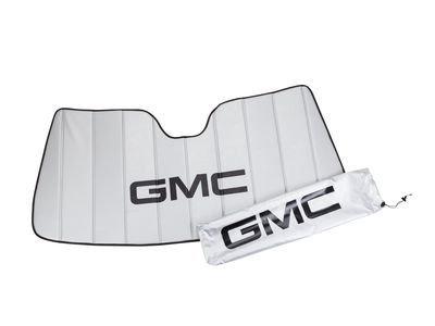 GM 23155164 Front Sunshade Package in Silver with Black GMC Logo