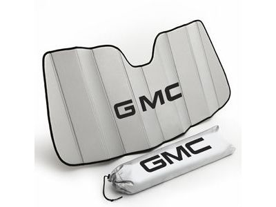 GM 23155164 Front Sunshade Package in Silver with Black GMC Logo