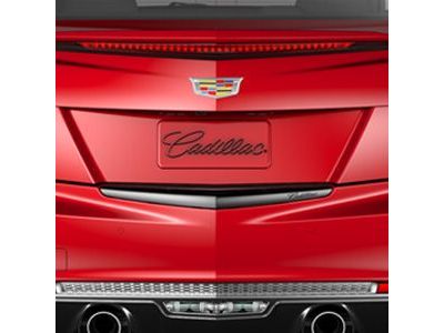 GM 20920006 Rear Bumper Fascia Molding in Black Chrome with Cadillac Script