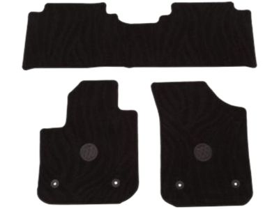 GM 23315328 First-and Second-Row Premium Carpeted Floor Mats in Jet Black with Buick Logo