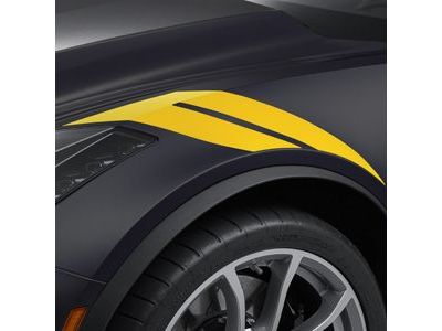 GM 23507126 Fender Hash Mark Decal Package in Yellow