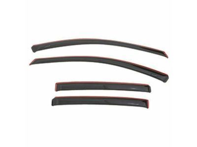 GM 19368987 Front and Rear In-Channel Side Door Window Weather Deflectors in Smoke Black by Lund