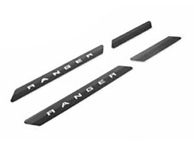 GM 12497356 Door Step Shields - Front and Rear Sets, Note:GM Logo, Extended Cab, Black;