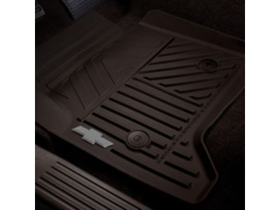 GM 84039115 First-Row Premium All-Weather Floor Mats in Cocoa with Bowtie Logo