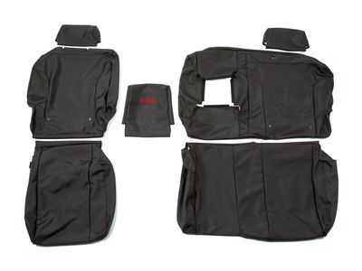 GM 23443853 Crew Cab Rear Seat Cover Set in Black (with Armrest)