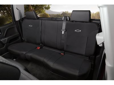 GM 23443854 Double Cab Rear Seat Cover Set in Black (without Armrest)