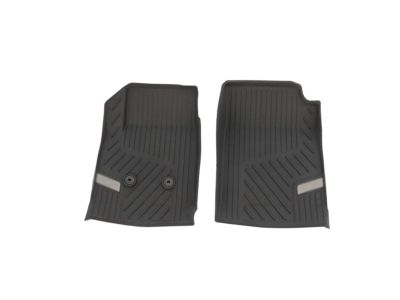 GM 84708369 First-Row Premium All-Weather Floor Liners in Jet Black with Bowtie Logo