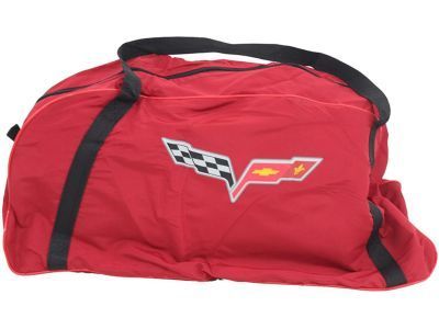 GM 19158374 Premium Indoor Car Cover in Red with Crossed Flags Logo