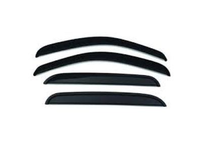 GM 19172622 Front and Rear Tape-On Side Door Window Weather Deflector Set in Smoke Black