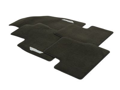 GM 23333664 First-and Second-Row Premium Carpeted Floor Mats in Jet Black with Blue Stitching and Volt Script