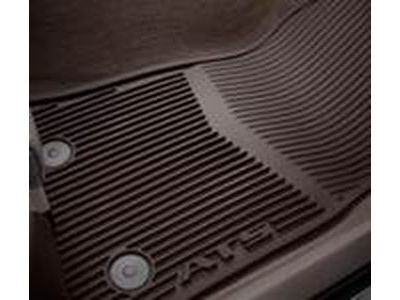 GM 22927633 First- and Second-Row Premium All-Weather Floor Mats in Kona Brown with ATS Script