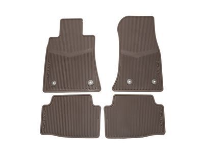 GM 22927633 First- and Second-Row Premium All-Weather Floor Mats in Kona Brown with ATS Script