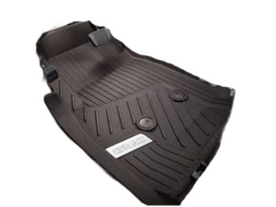 GM 84128022 First-Row Premium All-Weather Floor Liners in Cocoa with Chrome GMC Logo
