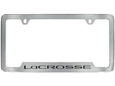 GM 19302636 License Plate Frame by Baron & Baron in Chrome with Lacrosse Script