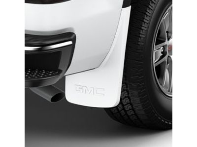 GM 22902407 Rear Molded Splash Guards in Summit White with GMC Logo