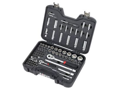 GM 19370711 94-Piece Tool Kit in 1/4-Inch and 1/2-Inch Drive Socket Set in Mobile Case by SONIC™ Tools