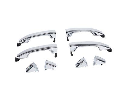 GM 23255873 Front and Rear Side Door Outside Handles in Chrome with Lock Cylinder Cap