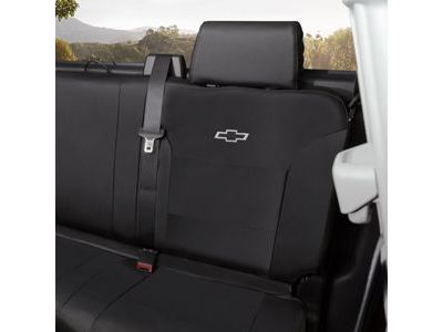 GM 23443856 Double Cab Rear Seat Cover Set in Black (Bench Seat without Armrest)