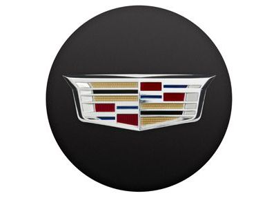 GM 19352590 Center Cap in Black with Multicolored Cadillac Logo