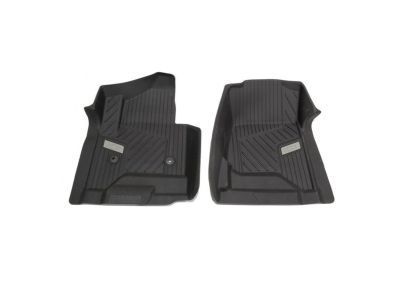 GM 84185471 First-Row Premium All-Weather Floor Liners in Cocoa with Bowtie Logo (for Models with Center Console)