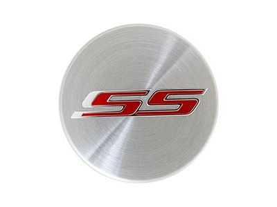 GM 19351757 Center Cap in Brushed Aluminum with Red SS Logo