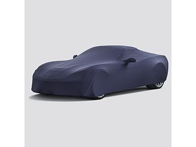 GM 23249342 Premium Indoor Car Cover in Blue with Embossed Grand Sport Logos