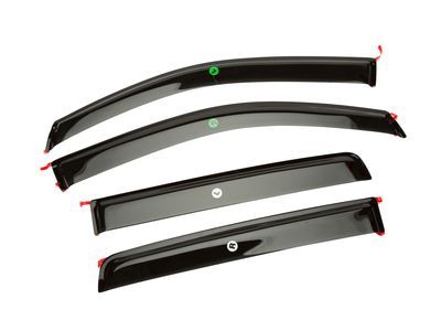 GM 23334324 Crew Cab Front and Rear Tape-On Window Weather Deflectors in Smoke Black