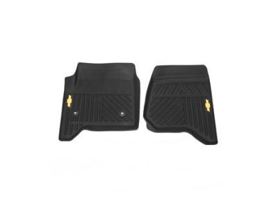 GM 84039114 First-Row Premium All-Weather Floor Mats in Jet Black with Bowtie Logo
