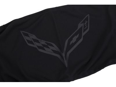 GM 22952947 Upper Cargo Shade in Black with Crossed Flags Logo