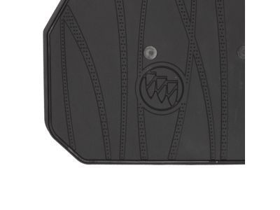 GM 84205916 Second-Row One-Piece Premium All-Weather Floor Mat in Ebony with Buick Logo