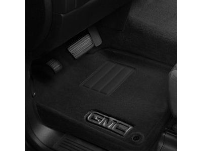 GM 17800403 Front Carpeted Floor Mats in Ebony with GMC Logo