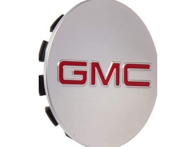 GM 17800086 Center Cap in Aluminum with Red GMC Logo
