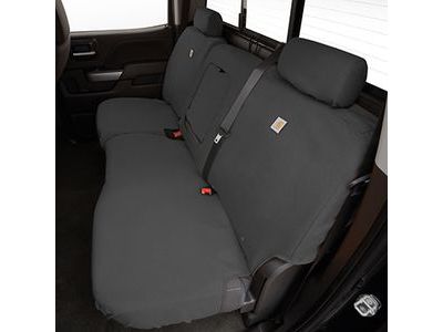 GM 84277444 Carhartt Crew Cab Rear Split-Folding Bench Seat Cover Package in Gravel (with Armrest)