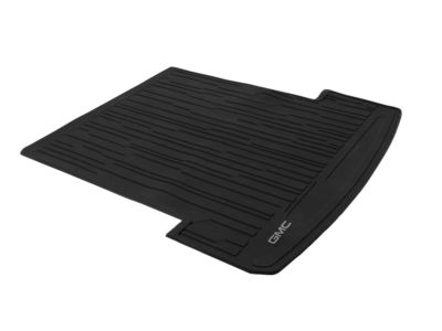 GM 84184219 Premium All-Weather Cargo Area Mat in Jet Black with GMC Logo (for vehicles with Cargo Rails)