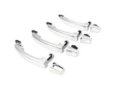 GM 20919348 Front and Rear Door Handles in Silver Ice Metallic with Chrome Strip