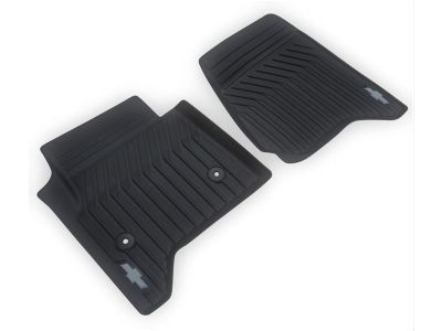 GM 23452760 First-Row Premium All-Weather Floor Mats in Jet Black with Bowtie Logo