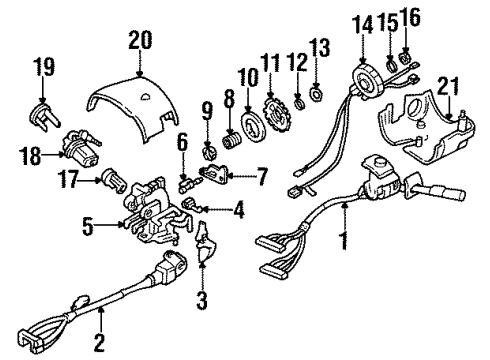 1995 Buick Riviera Steering Column Housing & Components, Shroud, Switches & Levers Cover, Steering Column Lower Trim Diagram for 26036972
