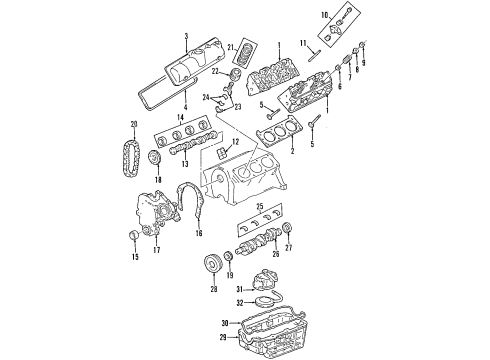 2006 Buick Terraza EGR System Oil Pan Deflector Diagram for 12570269