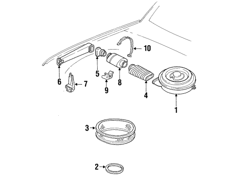 1991 GMC C2500 Filters Air Cleaner Seal Diagram for 10191430