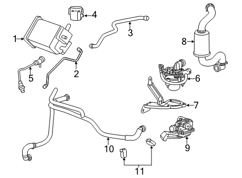 2012 Chevrolet Impala Emission Components Valve Asm-Secondary Air Injection Shutoff & Check(LH) Diagram for 12633749