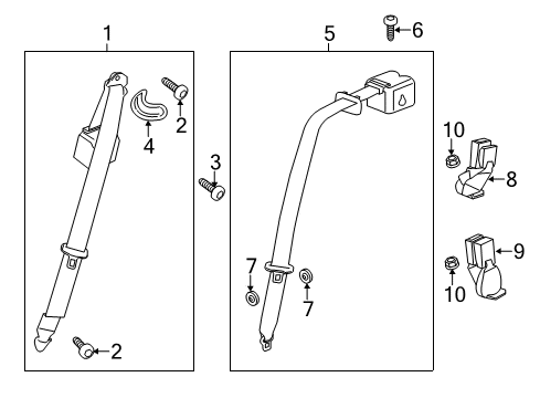 2016 Cadillac ATS Seat Belt Latch Diagram for 19260978