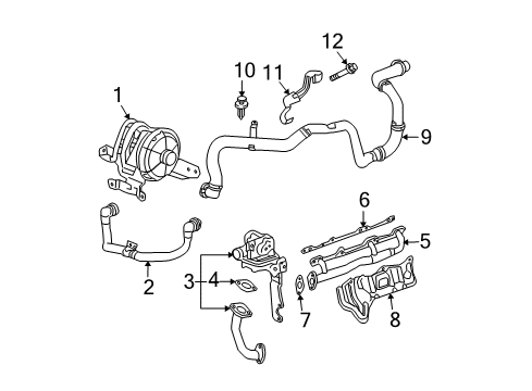 2009 Chevrolet Malibu Emission Components Air Injection Reactor Pump Diagram for 12620313