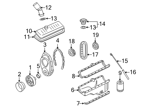 1995 GMC Jimmy Filters Filter Diagram for 19259086
