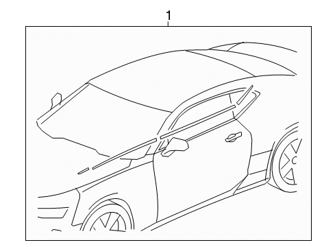 2018 Chevrolet Camaro Stripe Tape Stripe Kit Diagram for 23507052