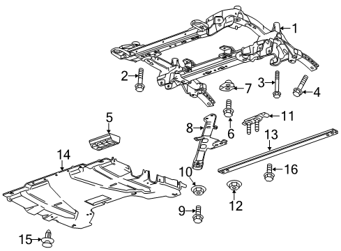 2019 Cadillac CTS Suspension Mounting - Front Diagonal Brace Diagram for 23115754