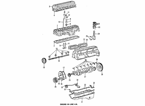 1984 Chevrolet G10 Engine Mounting Rocker Arms Diagram for 5723551