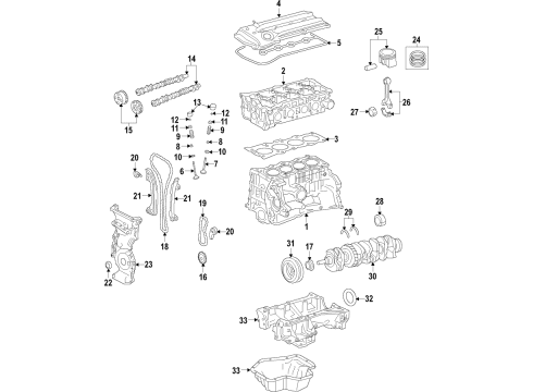 2018 Chevrolet City Express Engine Parts, Mounts, Cylinder Head & Valves, Camshaft & Timing, Variable Valve Timing, Oil Pan, Crankshaft & Bearings, Pistons, Rings & Bearings Exhaust Valve Diagram for 19316204