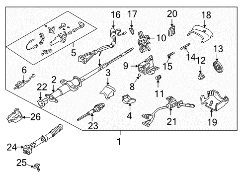 1999 GMC Jimmy Switches Cover Kit, Steering Column Trim Diagram for 26072984