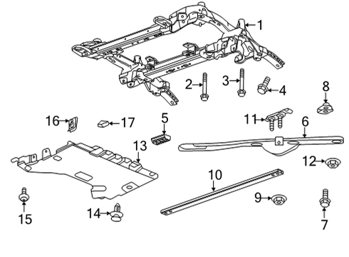 2021 Cadillac CT4 Suspension Mounting - Front Bolt/Screw Diagram for 11547921