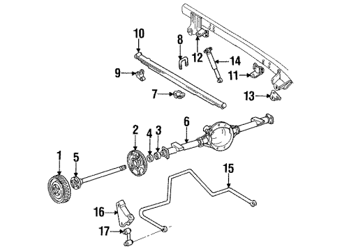 1995 GMC K1500 Suburban Rear Brakes Wheel Cylinder Diagram for 19213345